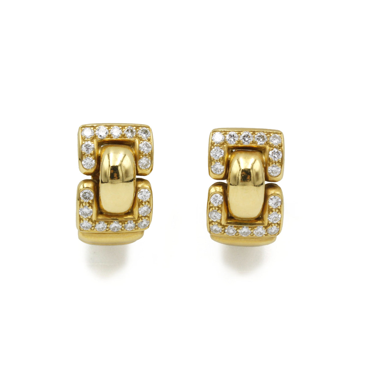 Clips d'oreilles - Or et diamants