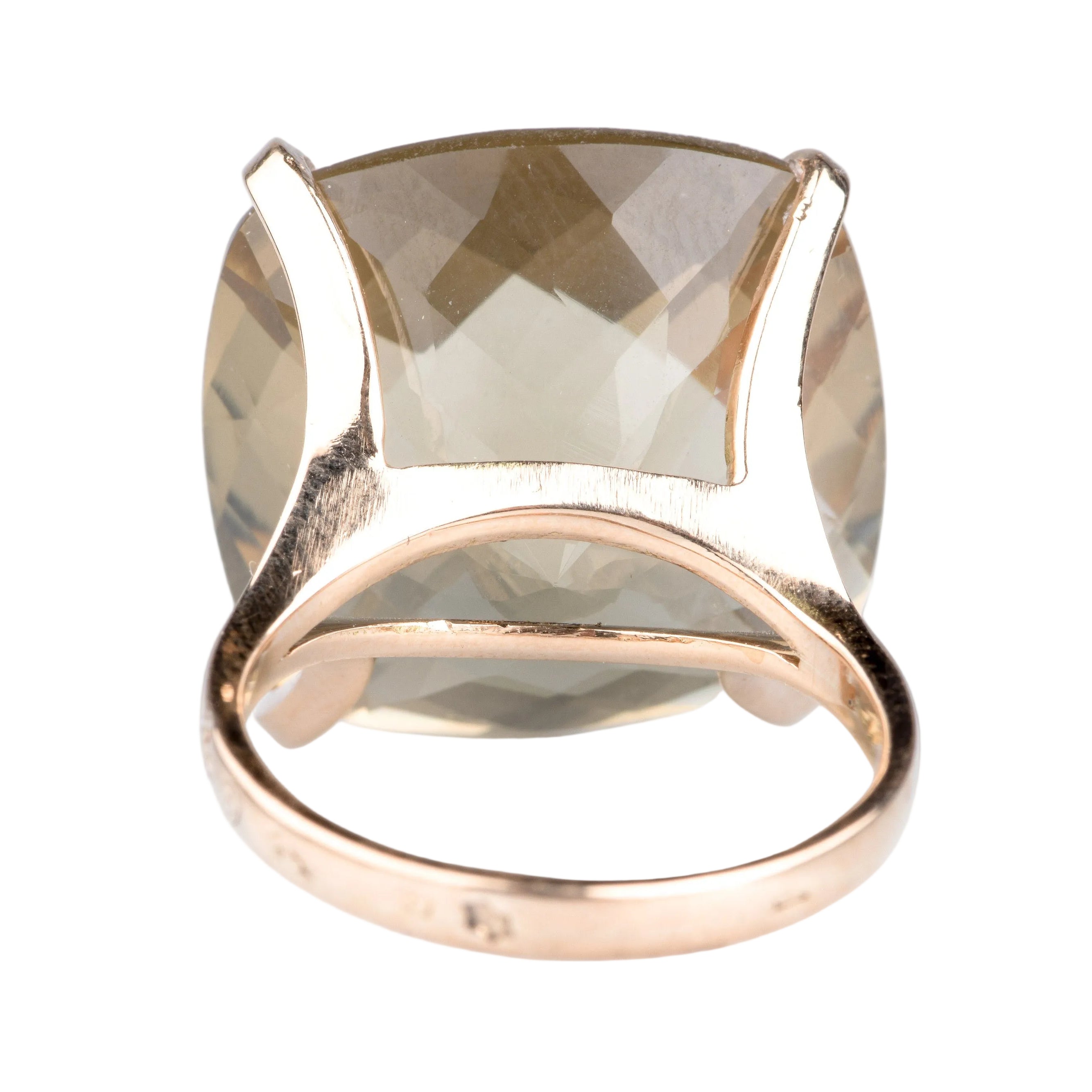 Bague cocktail en or jaune citrine