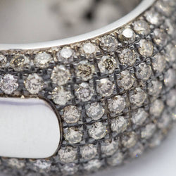 Bague en or blanc et rose avec diamants d'occasion