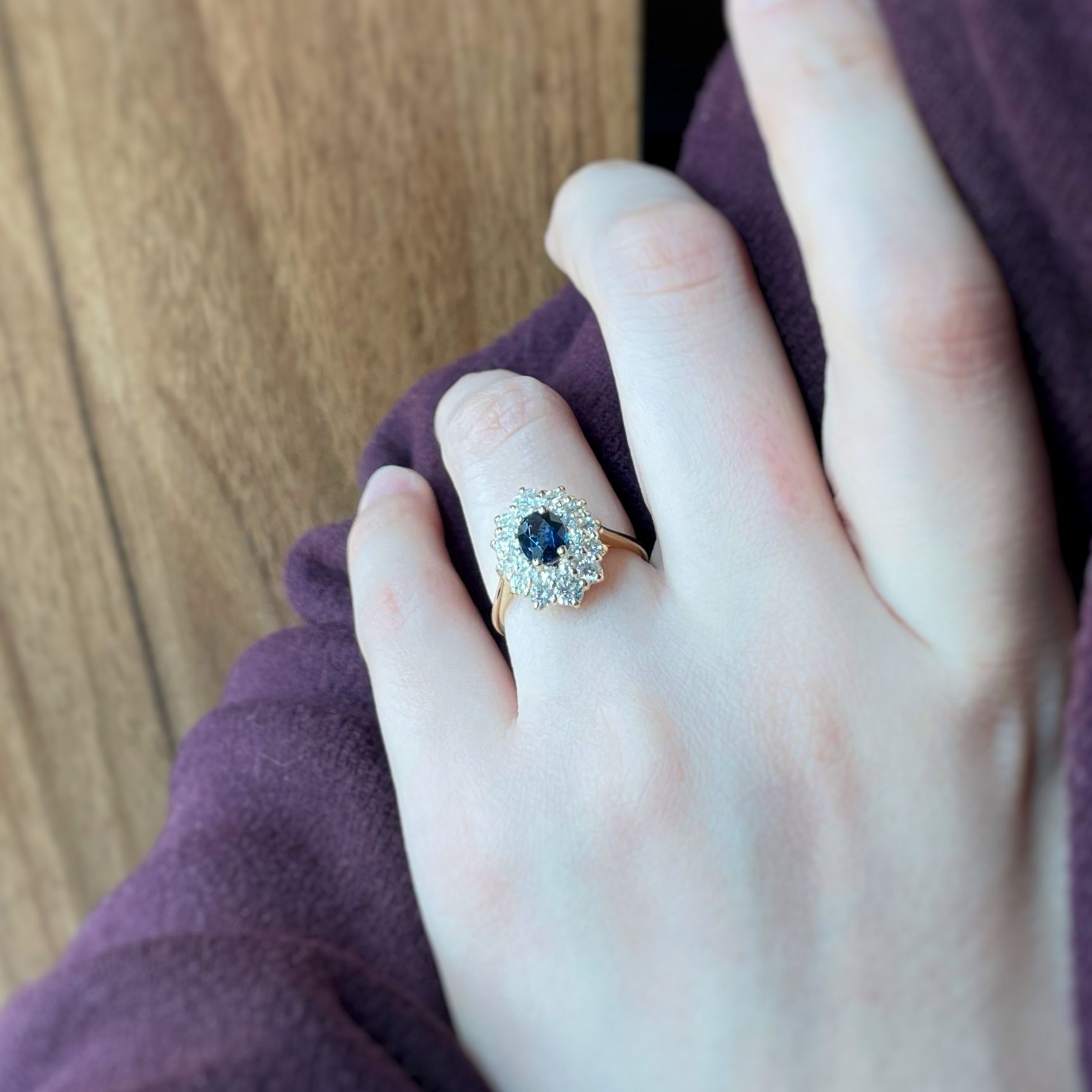 Bague - Or, Saphir & Diamants