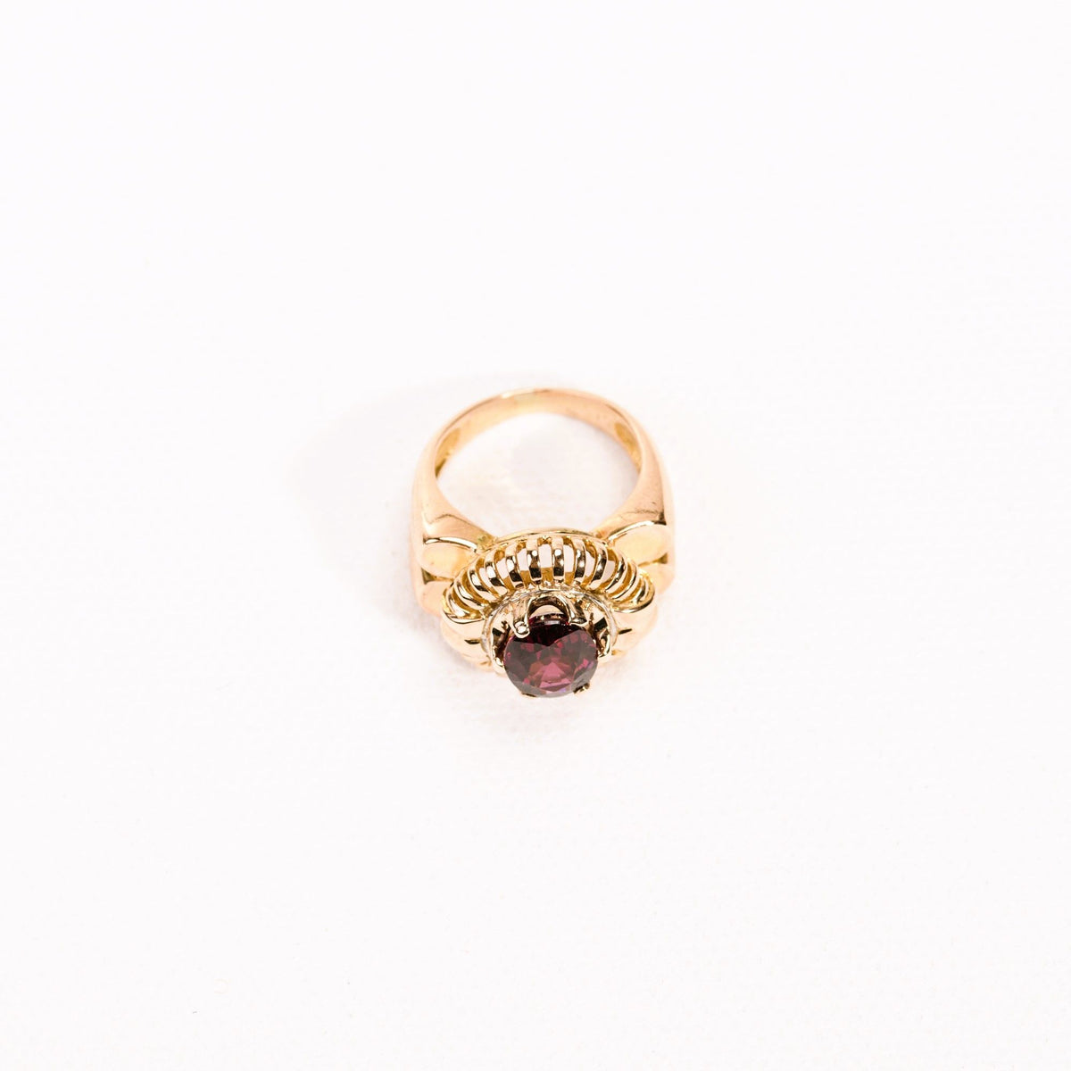 Bague Cocktail grenat rhodolite en or jaune
