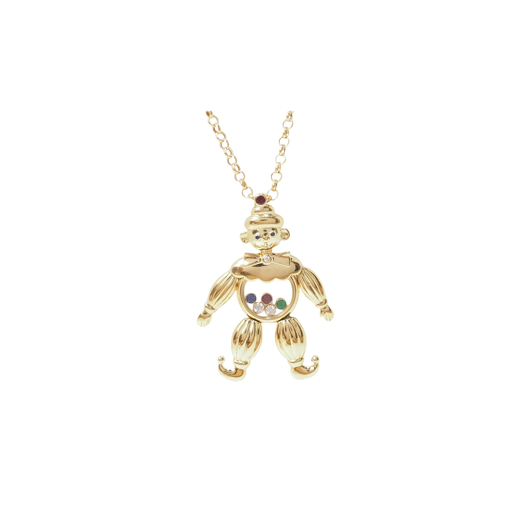 Pendentif Chopard Happy Clown en or jaune et diamants mobiles