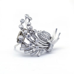 Broche - Or, Platine et diamants