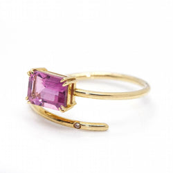 Ring RAY in yellow gold, tourmaline and diamond