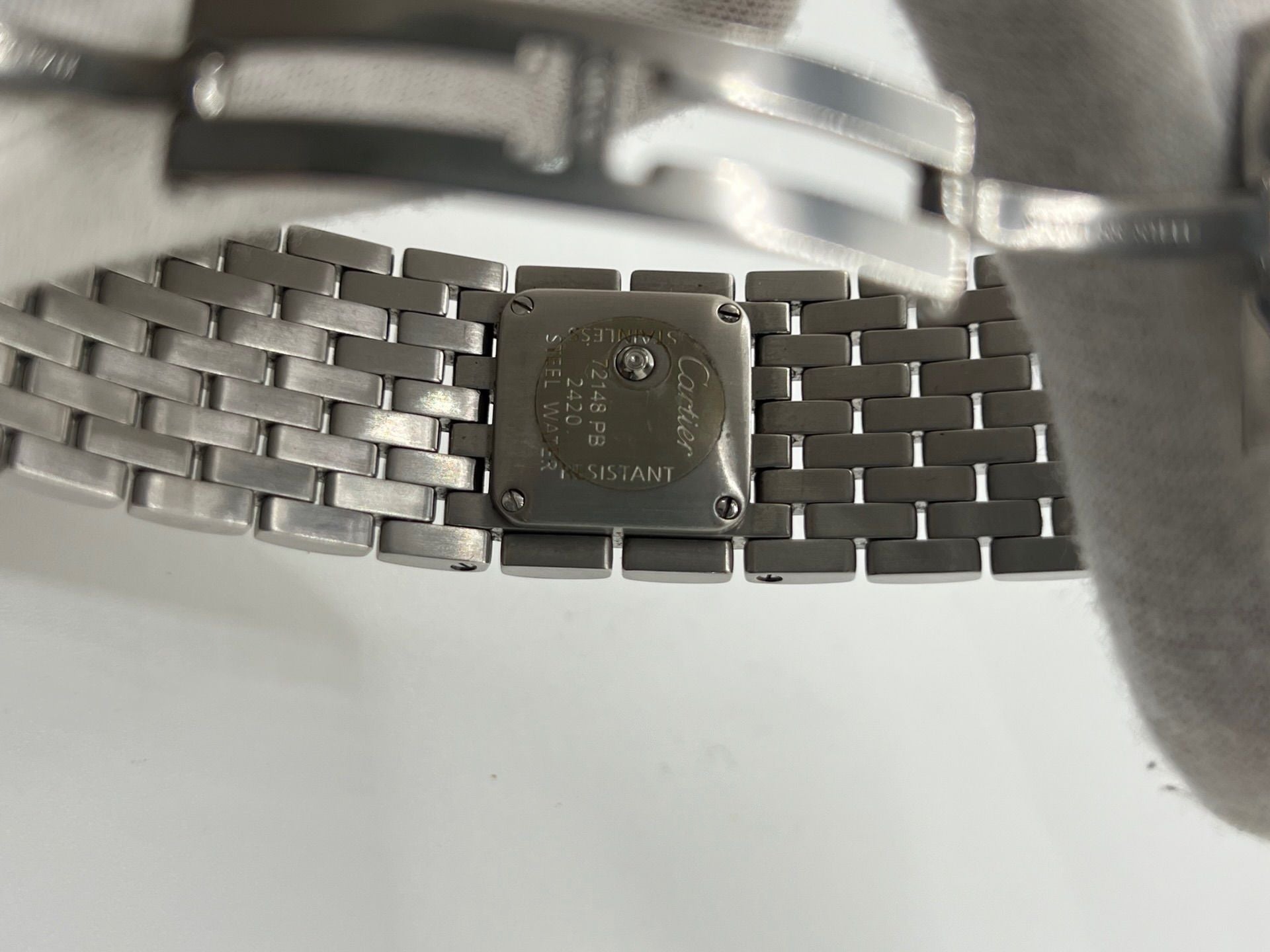 Montre CARTIER Panthère Ruban en acier et nacre