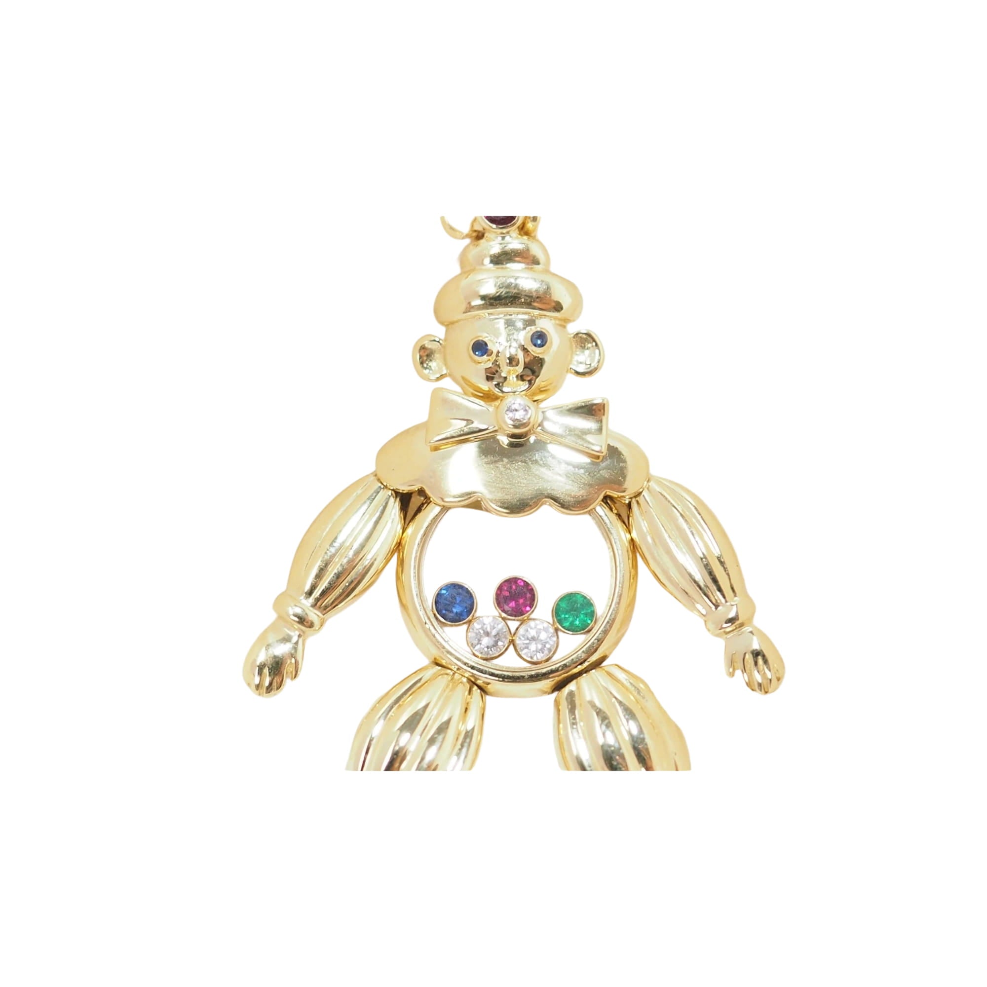 Pendentif Chopard Happy Clown en or jaune et diamants mobiles