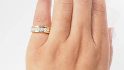 Alliance américaine en or jaune et diamants 1,68ct