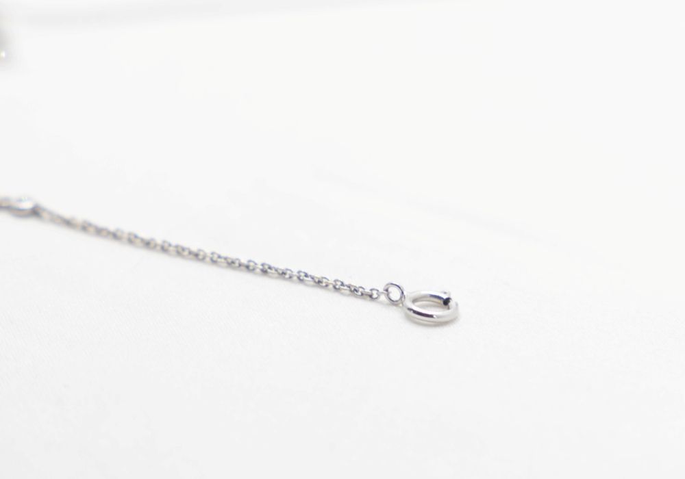 Bracelet maille jaseron en or blanc et diamant