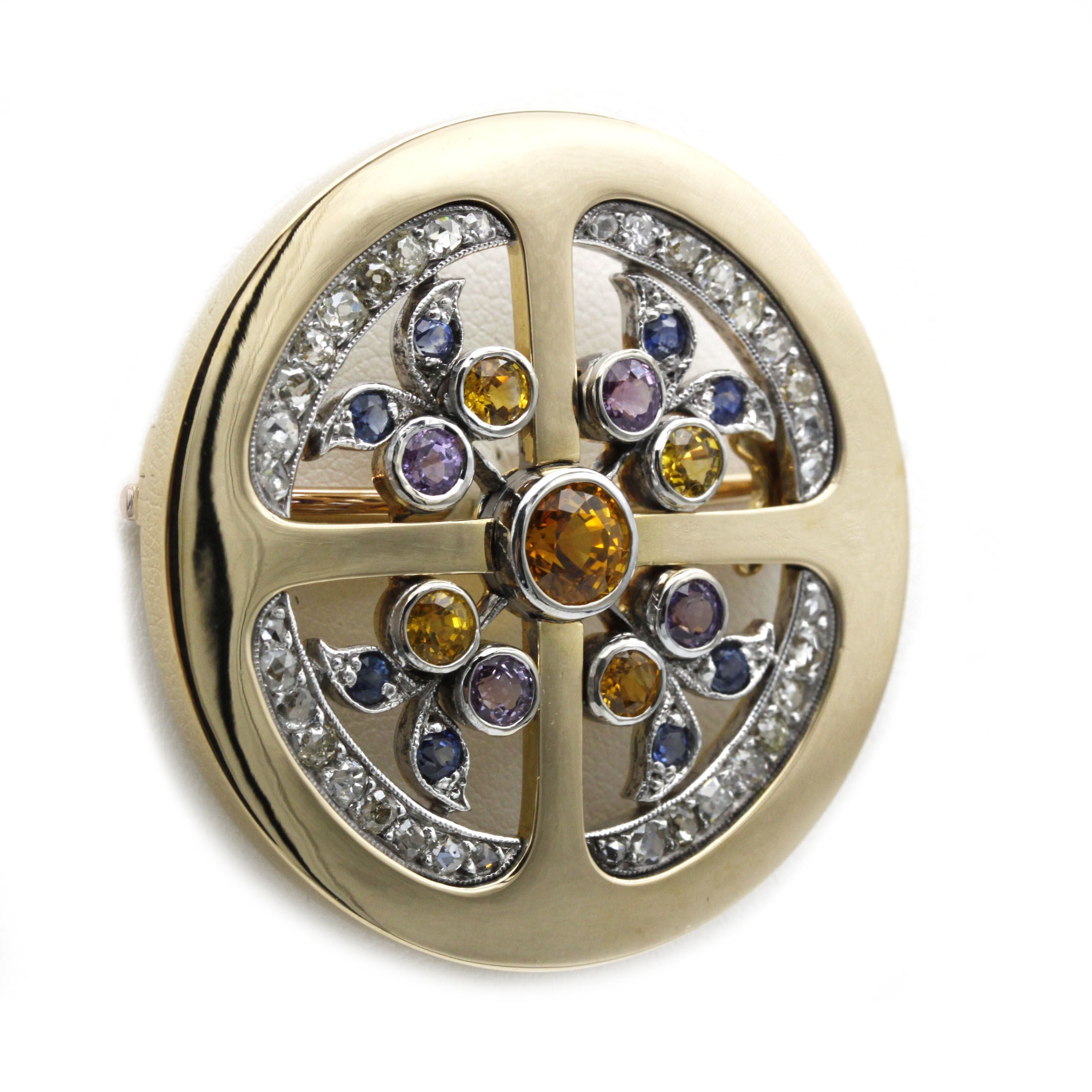 Broche - Or, Saphirs & Diamants
