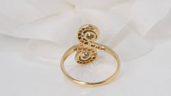 Bague Toi et moi en or bicolore et diamants