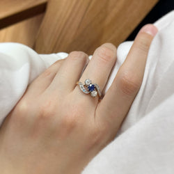 Ring - Gold, Platinum, Sapphire &amp; Diamonds