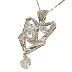 Collier Art déco en or platine et diamants