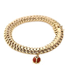 Bracelet avec pendentif coccinelle en or 18k