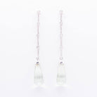 Boucles d'oreilles or blanc et diamants PRASIOLITE