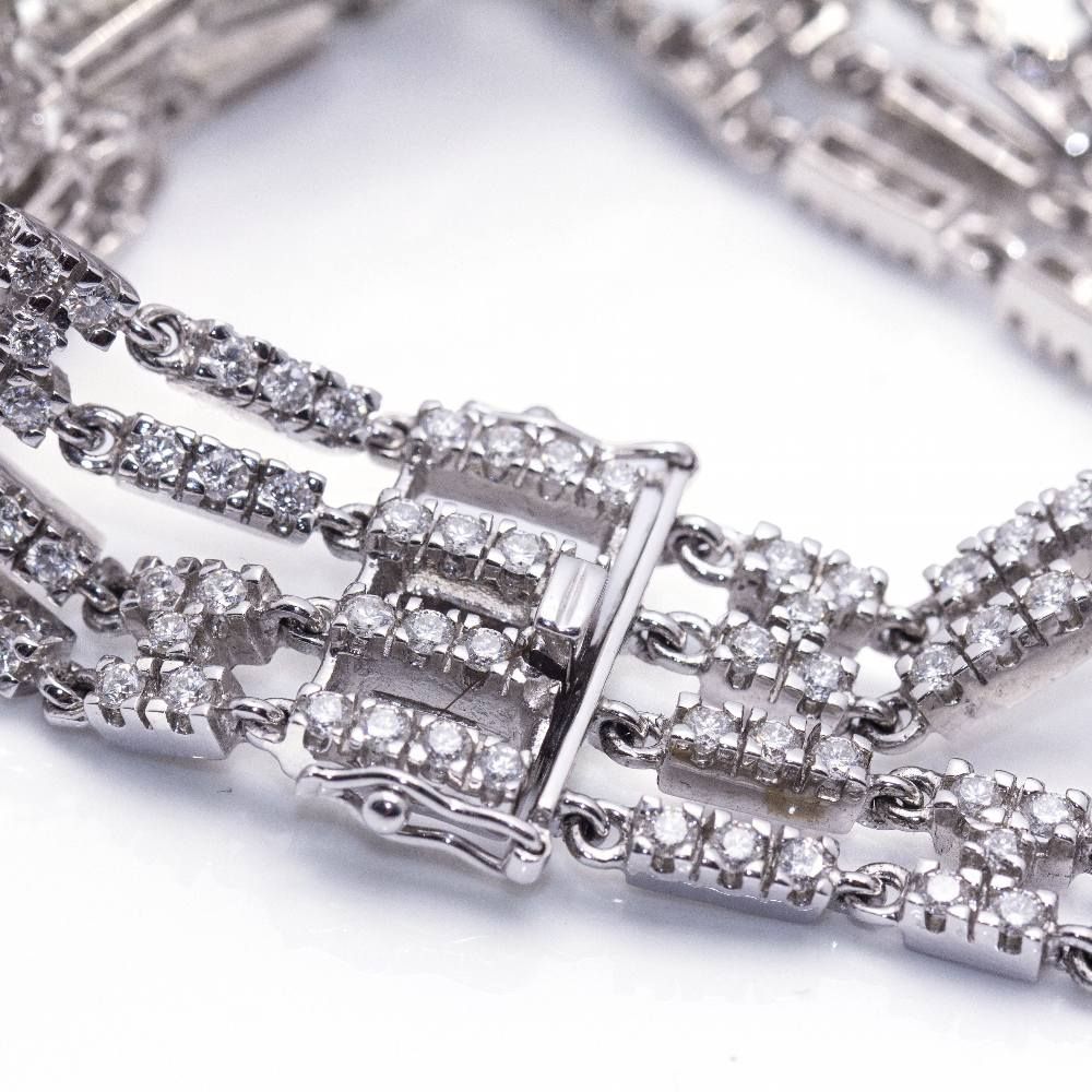 Bracelet Riviere avec 4 rangs de diamants