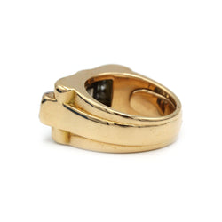 Ring Tank in yellow gold, paltinium and diamonds