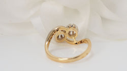 Bague Toi Et Moi En Or Jaune Et Diamants