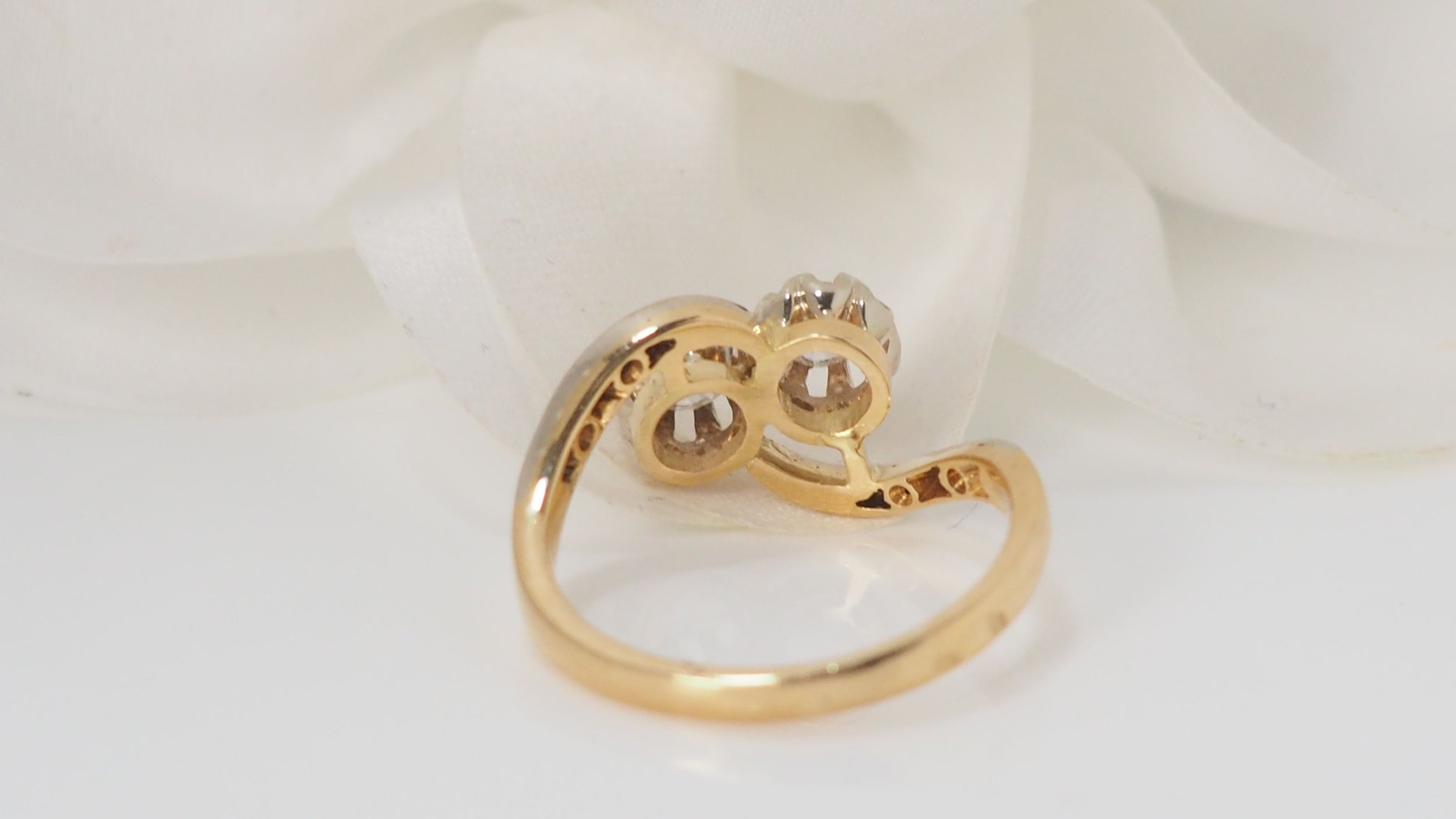 Bague Toi Et Moi En Or Jaune Et Diamants