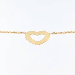 Collier cœur en or jaune