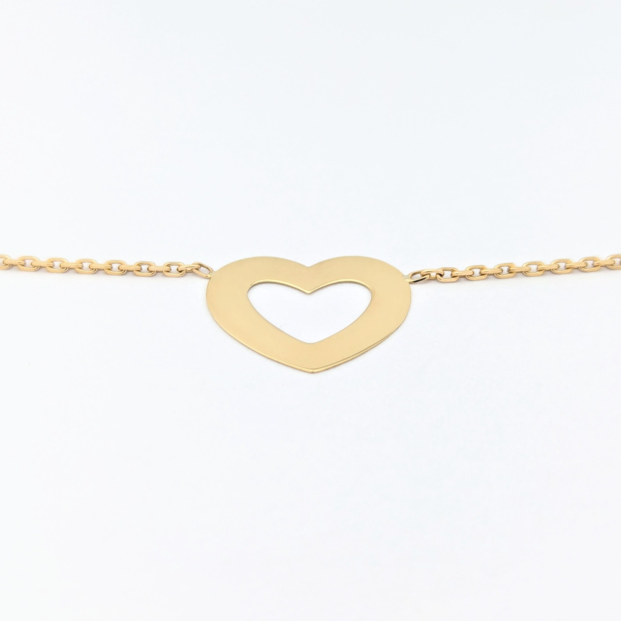 Collier cœur en or jaune