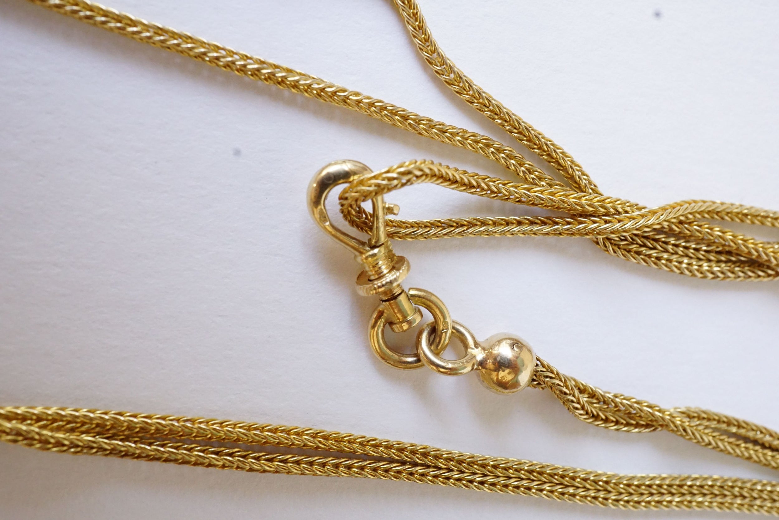 Collier Chaîne Giletière en or jaune et rose