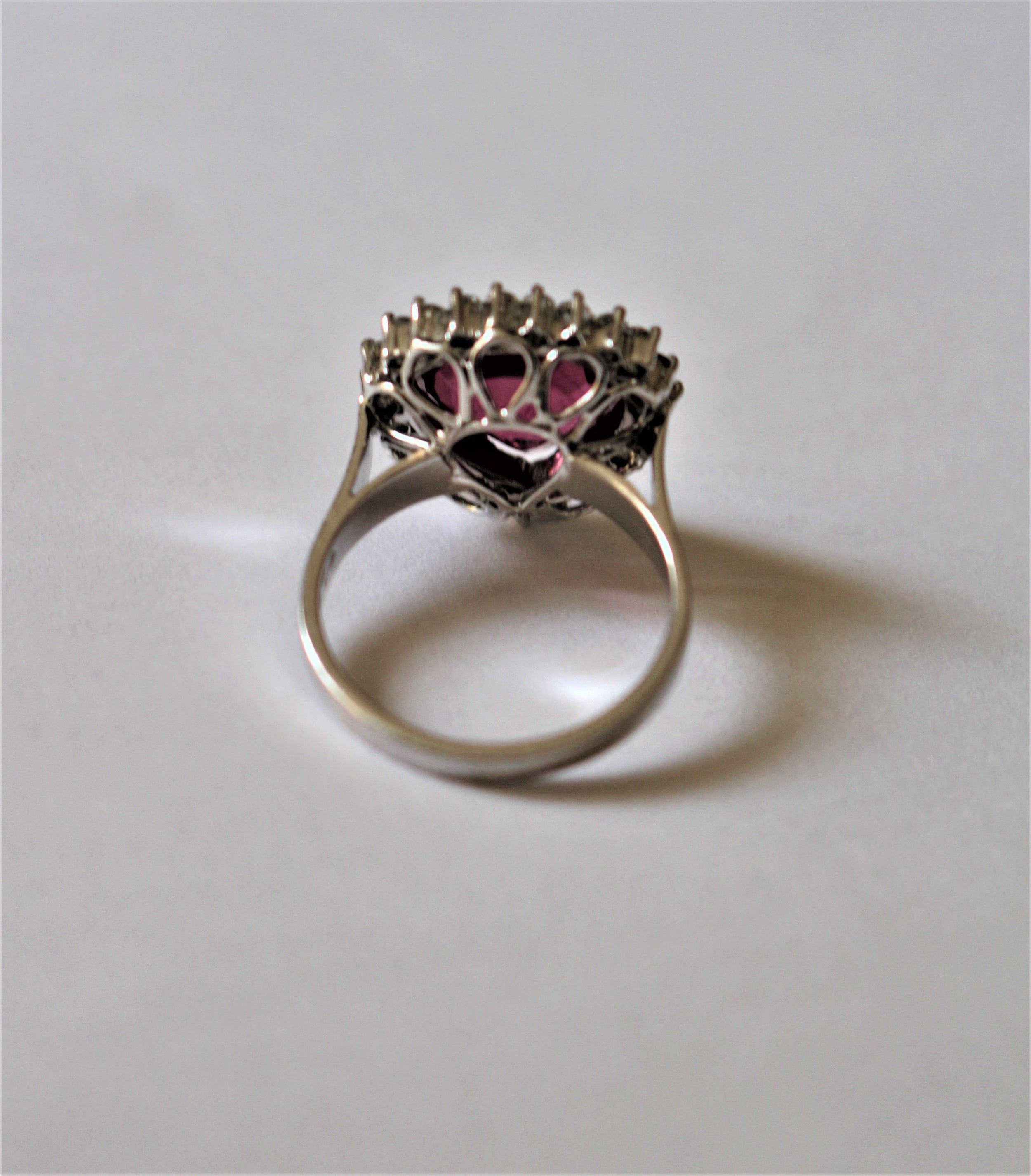 Bague rubellite et diamants