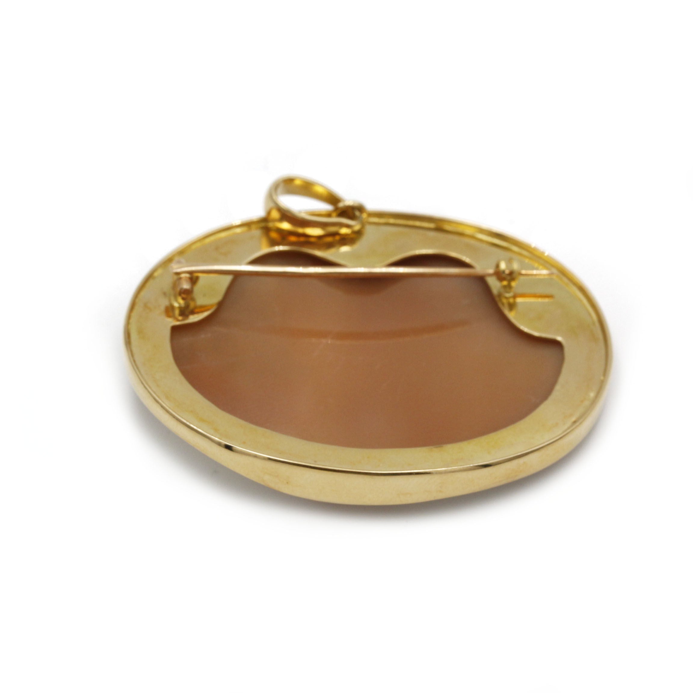 Broche Pendentif - Or & Camée Coquille