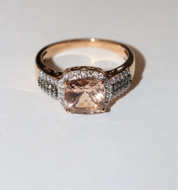 Bague Or Rose Morganite