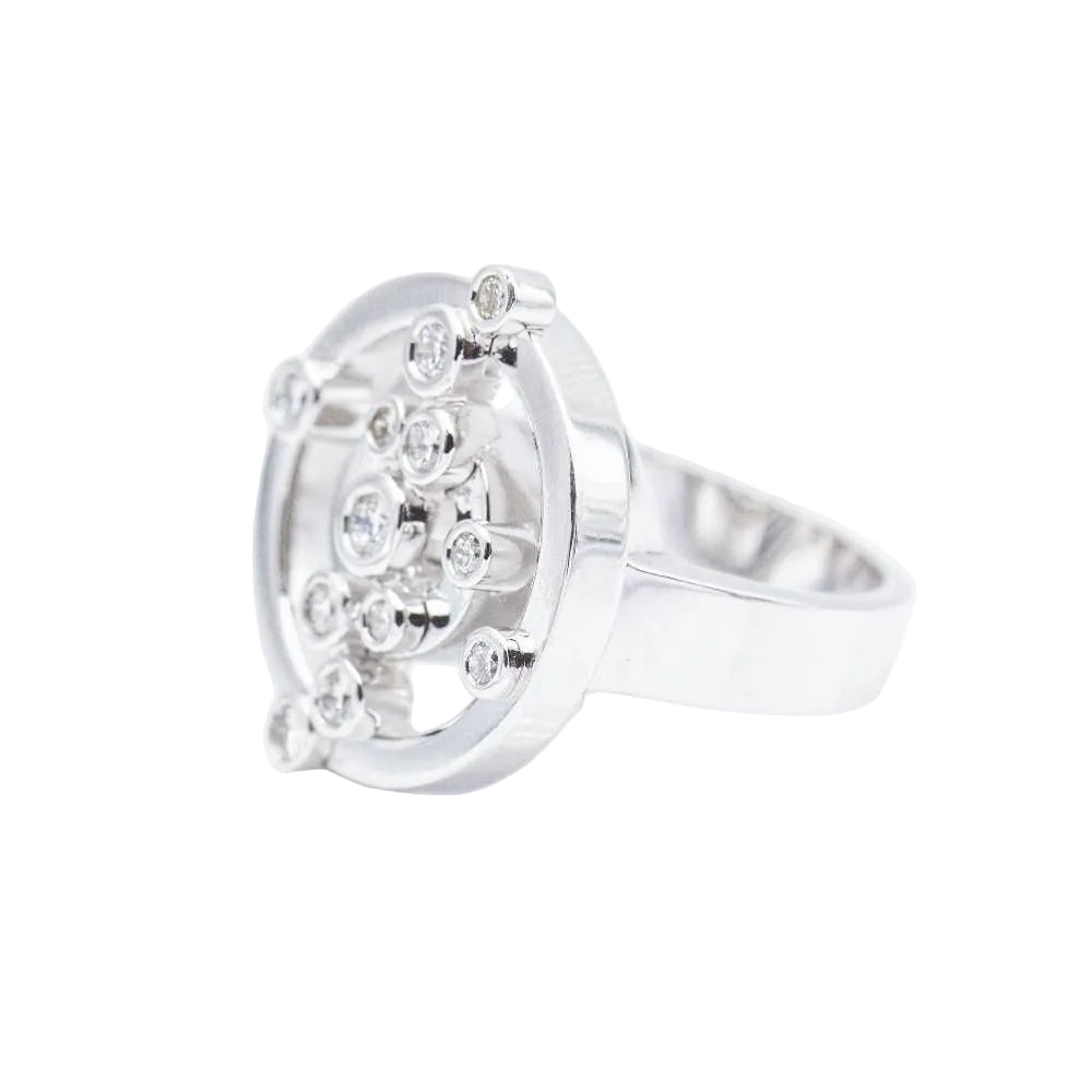 Bague ADAGIO en or blanc avec diamants d'occasion