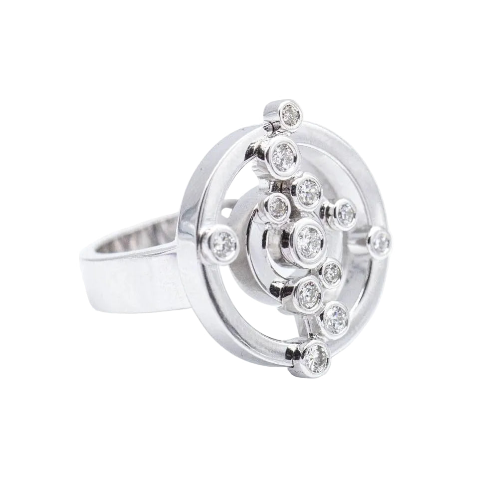 Bague ADAGIO en or blanc avec diamants d'occasion