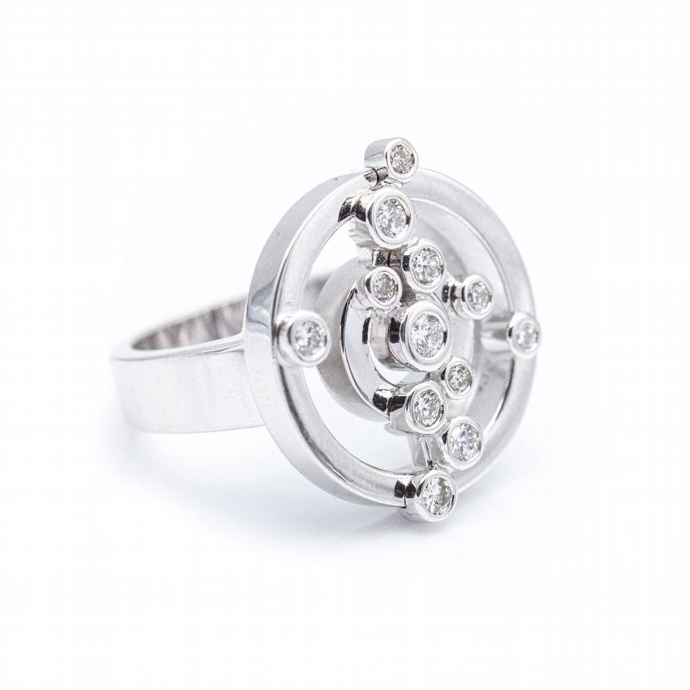 Bague ADAGIO en or blanc avec diamants d'occasion