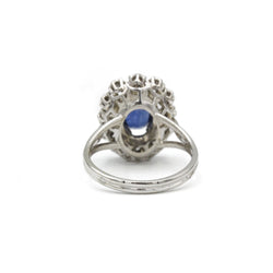 Bague - Or, Platine, Saphir & Diamants