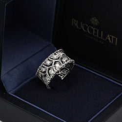 Bague BUCCELLATI Éternelle Ramage en or blanc et diamants
