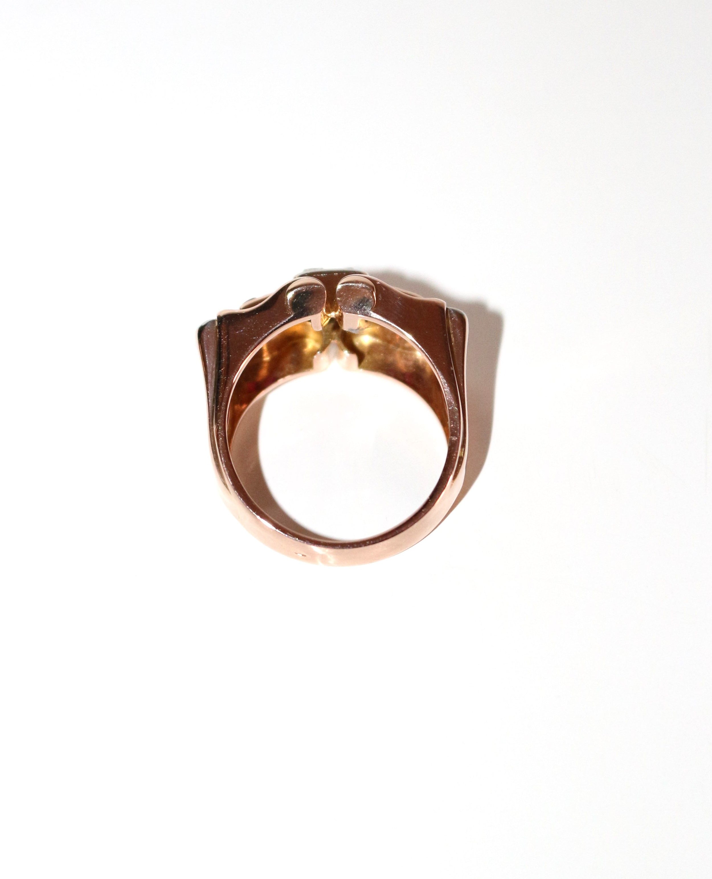 Bague Tank rubis diamants