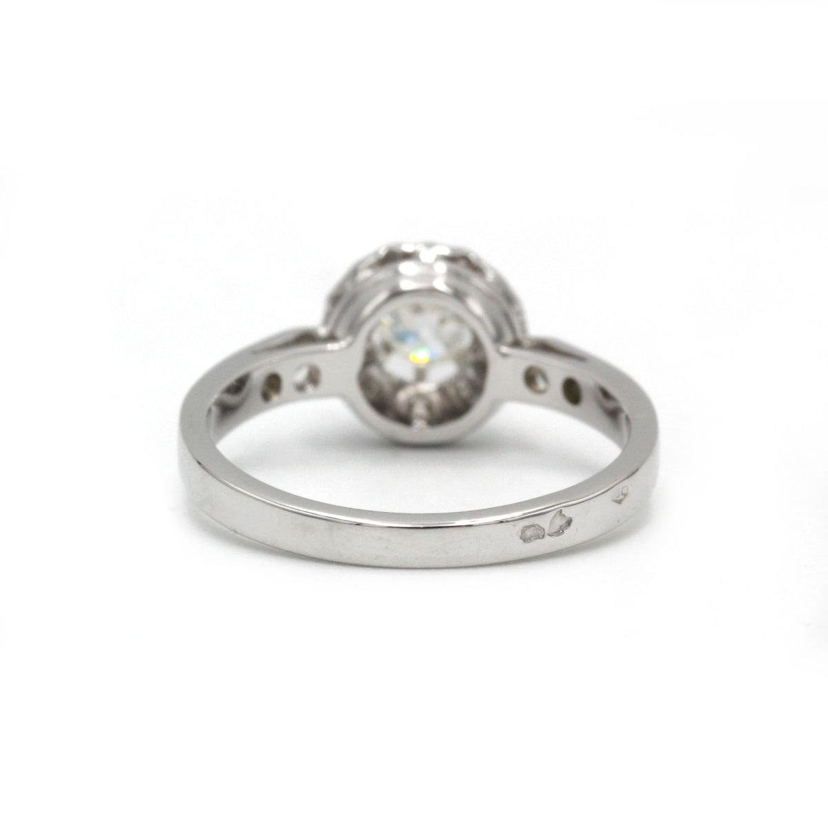 Solitaire accompagné - Or, Platine & Diamants