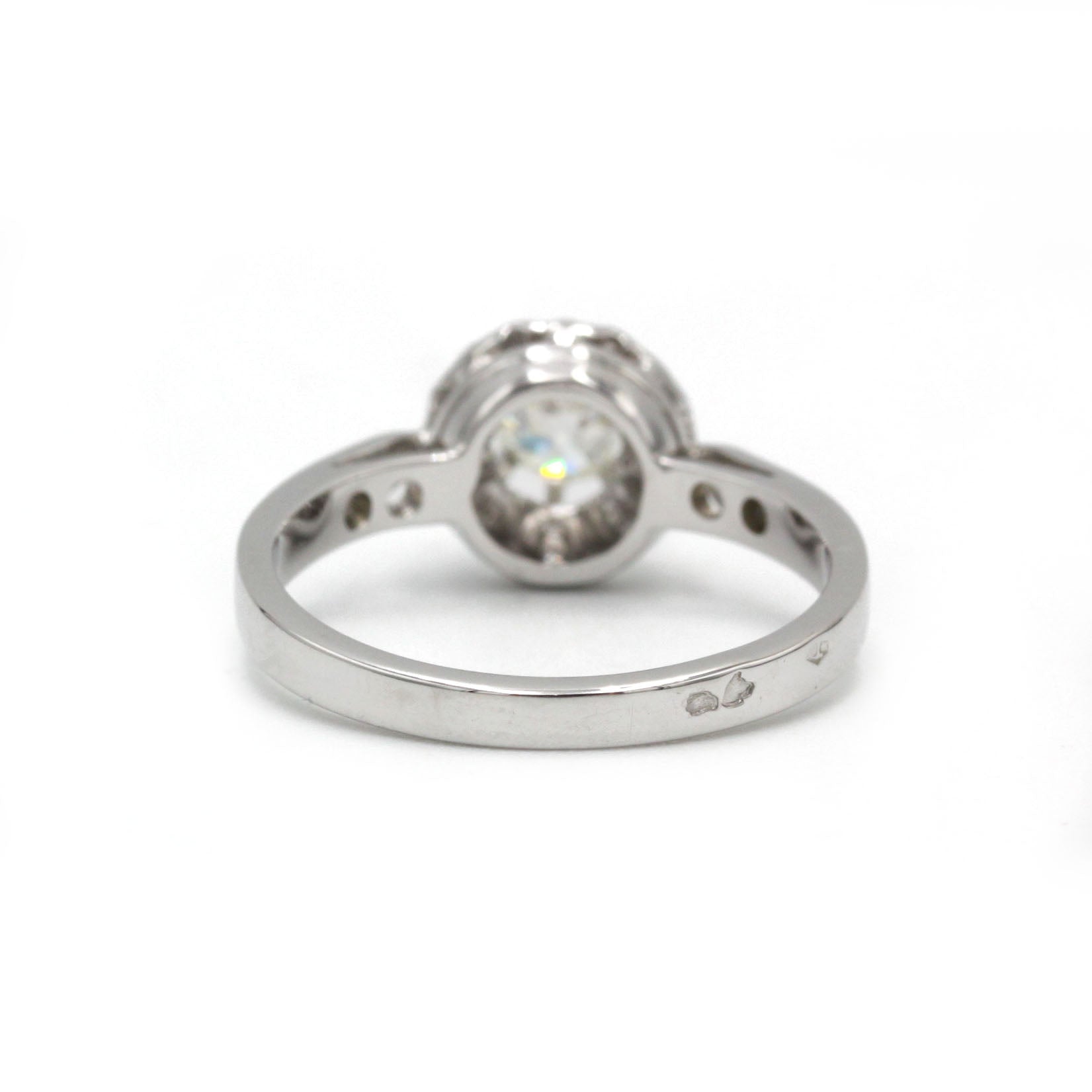 Solitaire accompagné - Or, Platine & Diamants