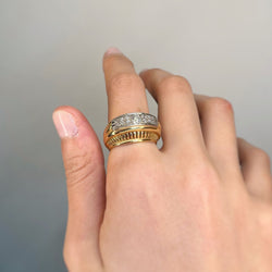 Bague - Or, Platine & diamants