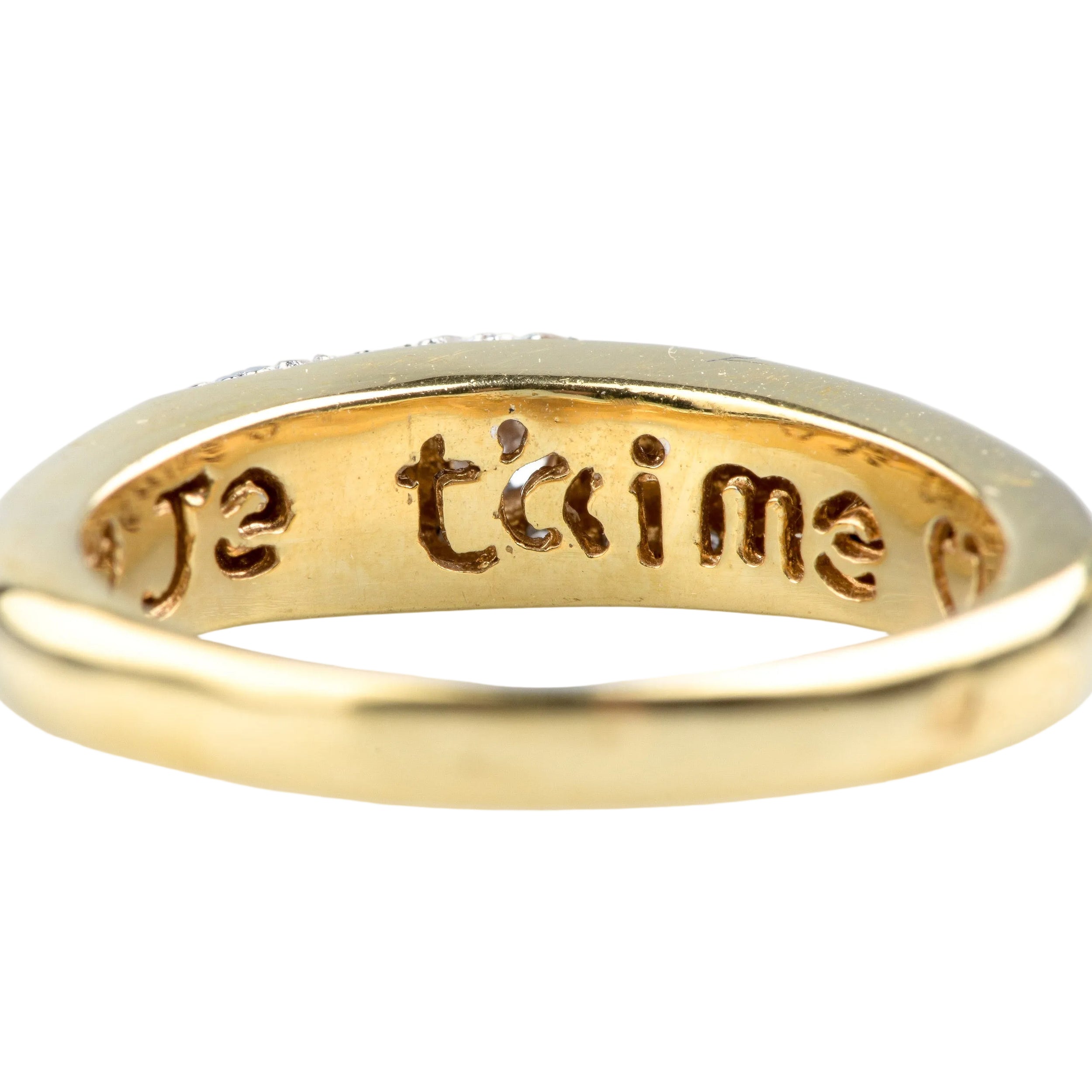 Bague en or jaune et diamants