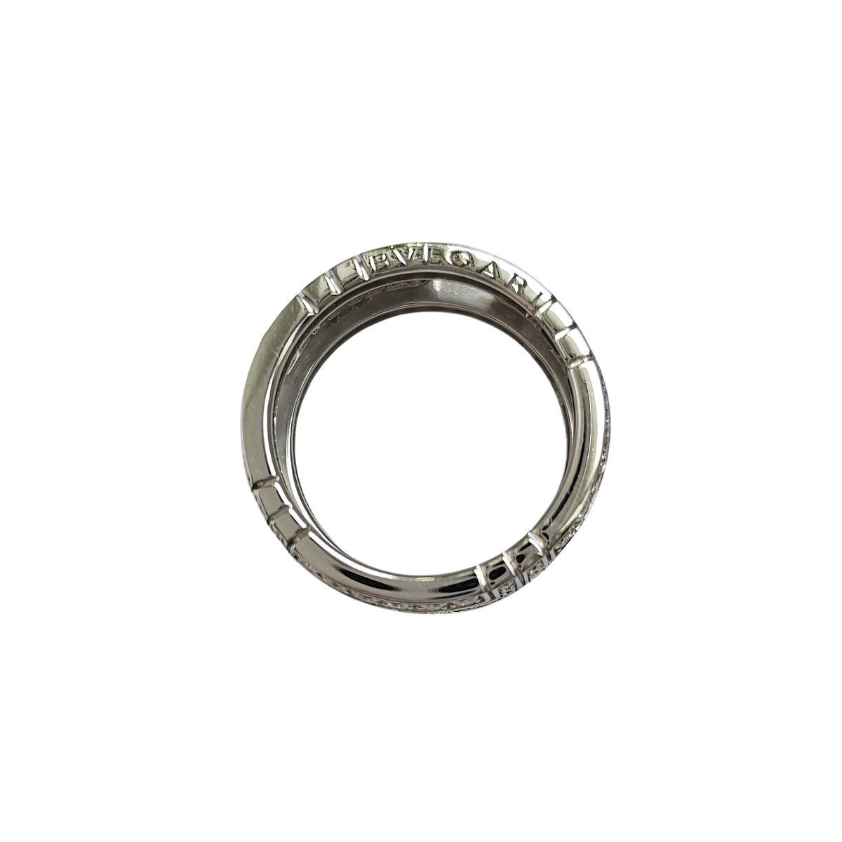 Bague Bvlgari Parentesi EU54 - Or blanc et diamants