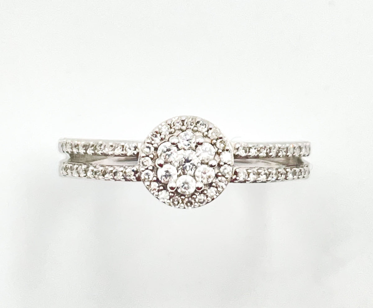 Bague Diamants Chaton Rond