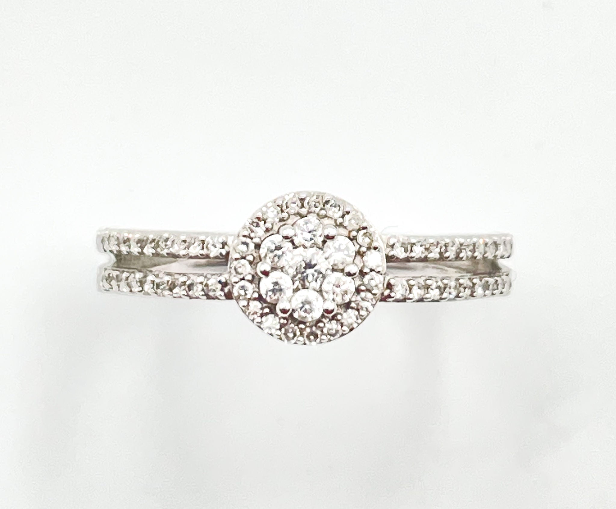 Bague Diamants Chaton Rond