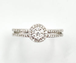 Bague Diamants Chaton Rond