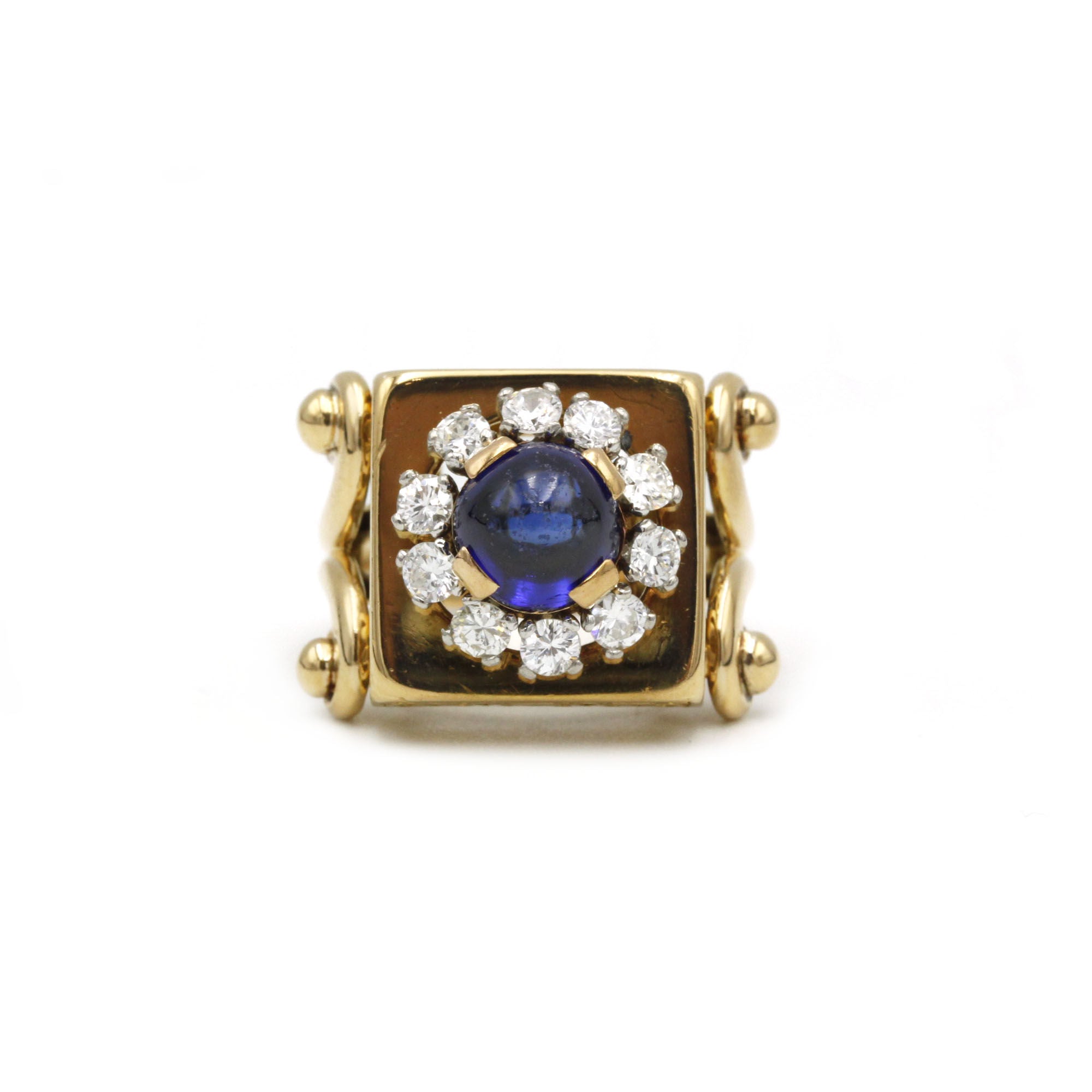 Bague - Or, saphir & diamants