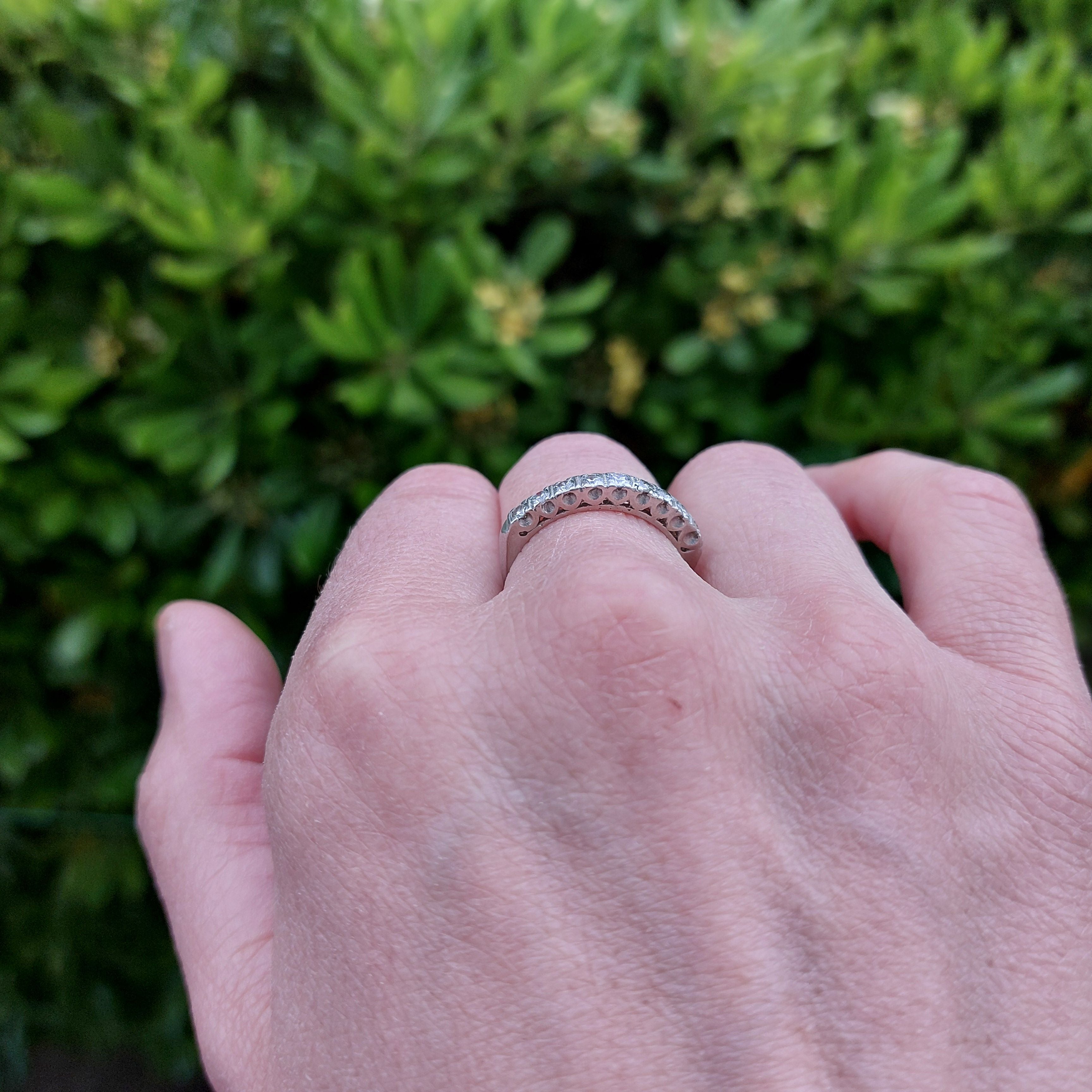 DEMI-ALLIANCE AMERICAINE, PLATINE ET DIAMANTS