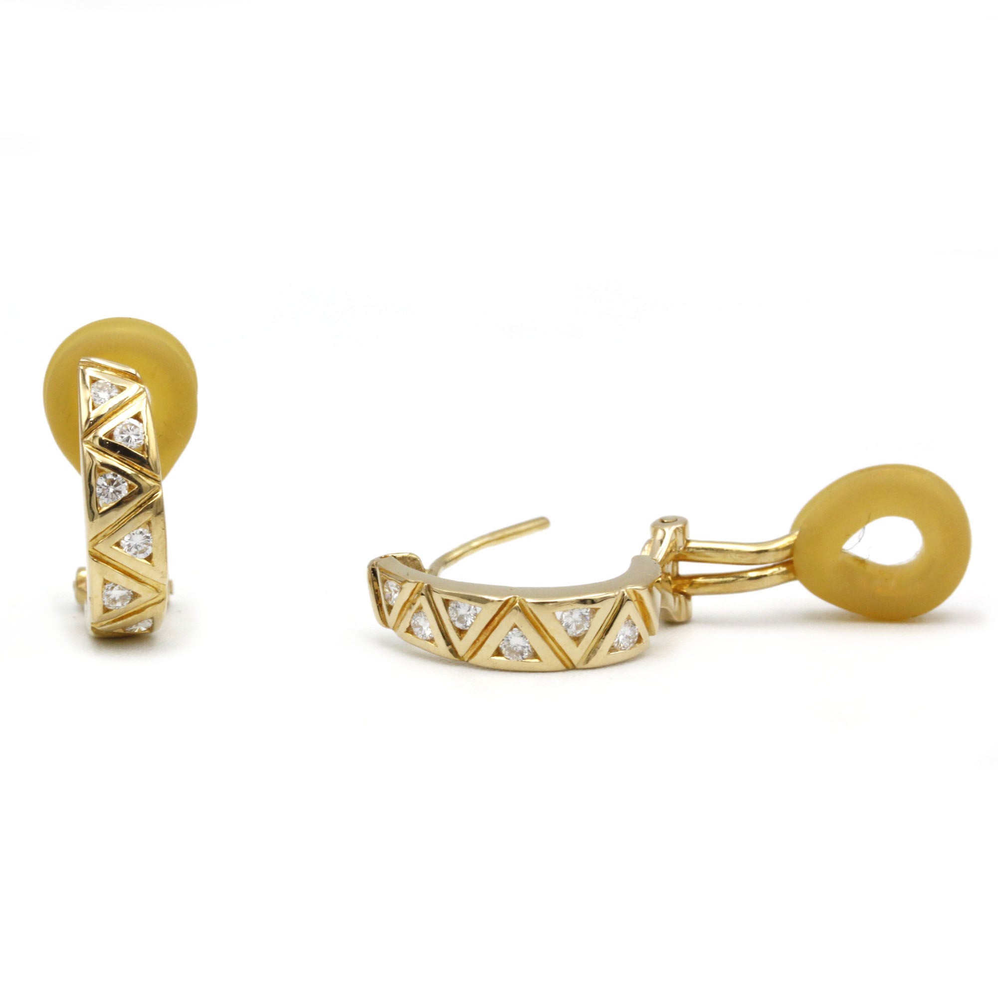 Boucles D'Oreilles - Or Et Diamants