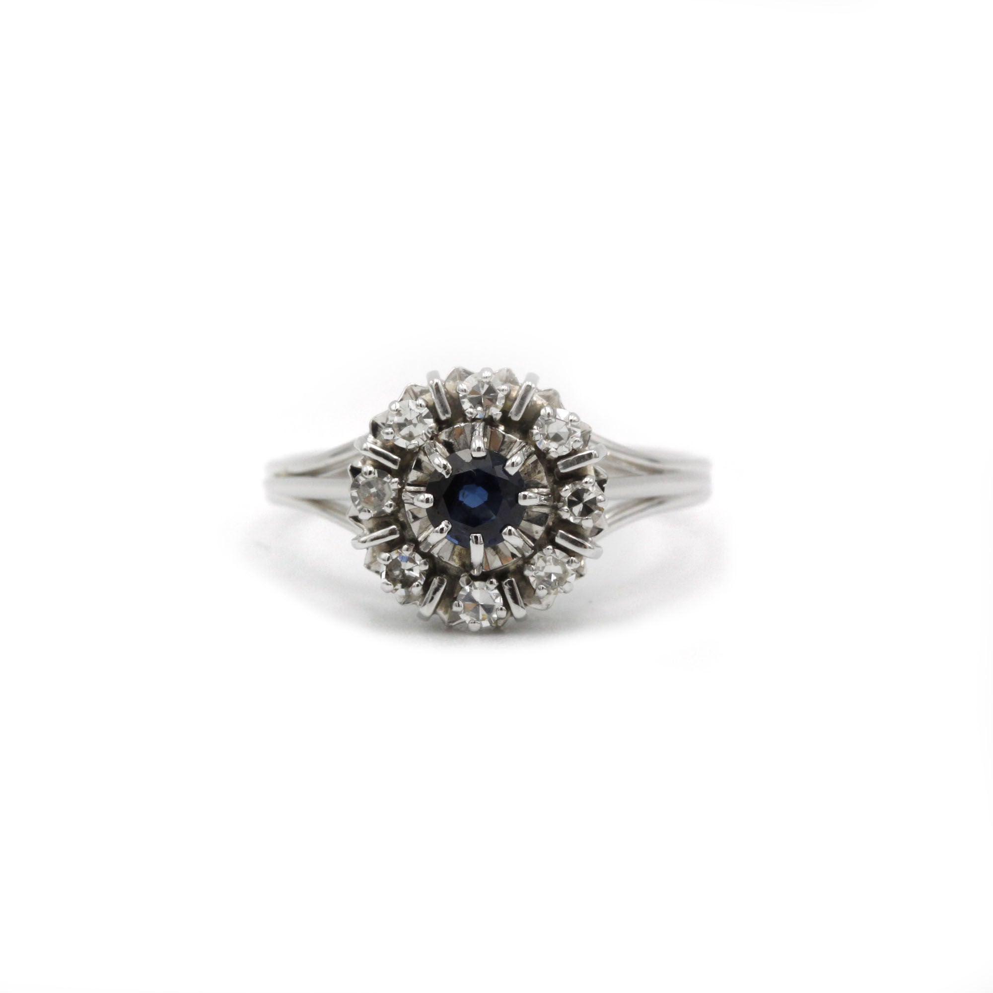 Bague - Or, Diamants & Saphir