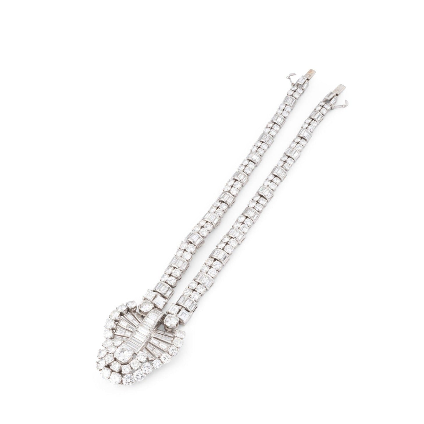 Collier en platine et diamants, transformable