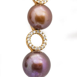 Boucles d'oreilles ORÊ avec diamants et perles