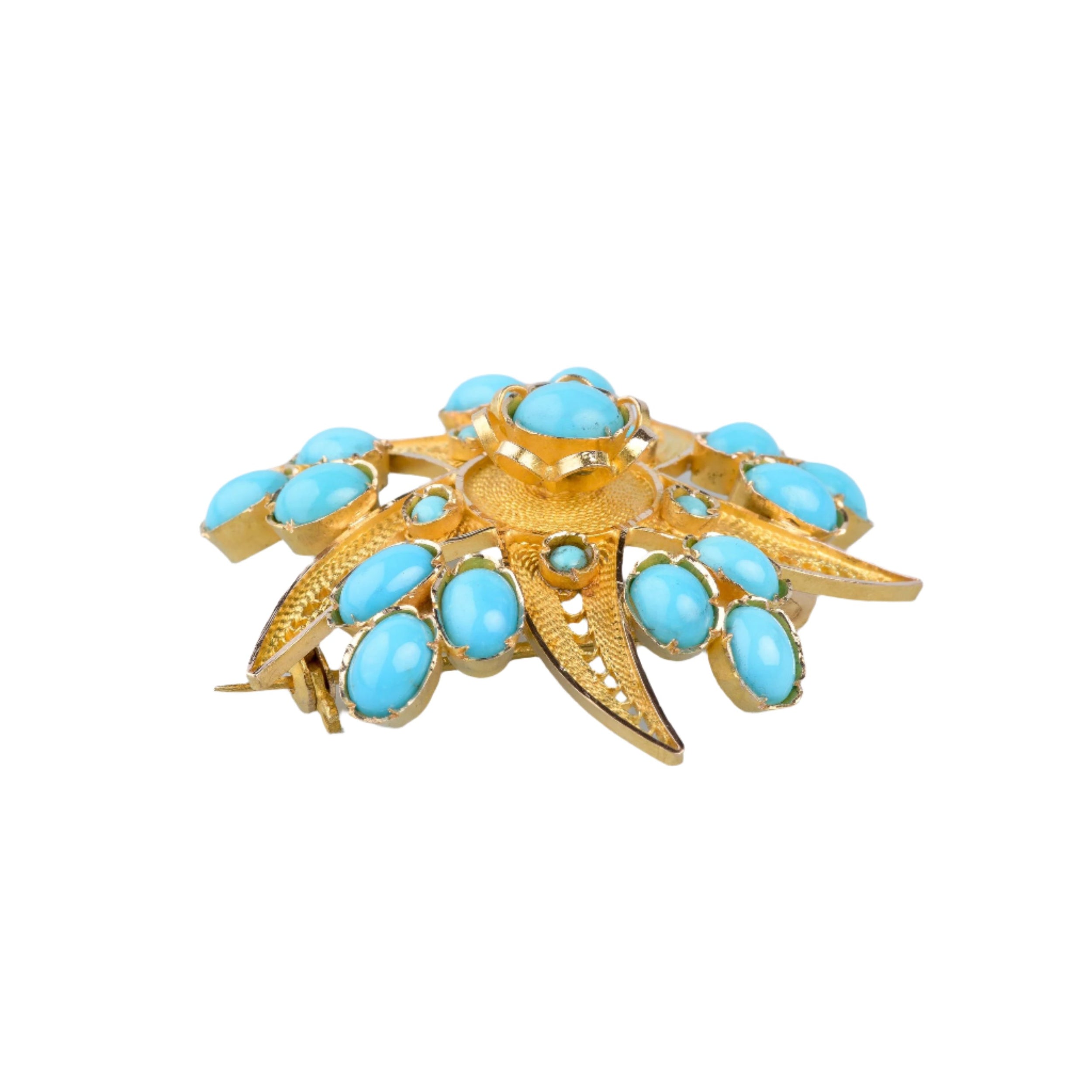 Broche Starfish « Etoile de mer » en or jaune 18 carats de l’époque Art-Déco