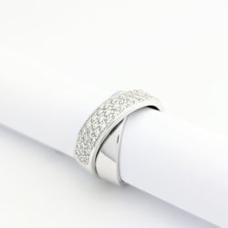 Bague en or blanc et diamants